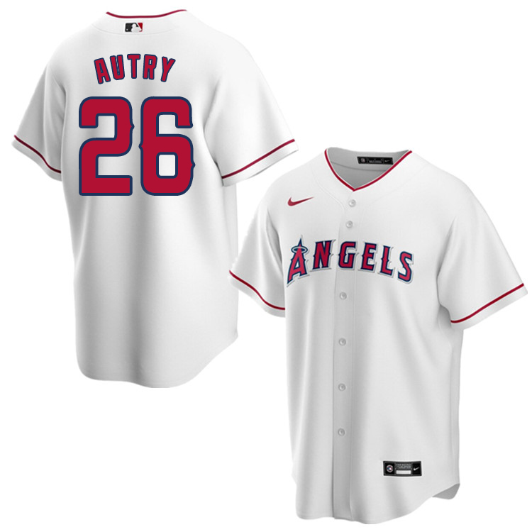 Nike Men #26 Gene Autry Los Angeles Angels Baseball Jerseys Sale-White